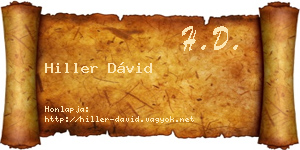 Hiller Dávid névjegykártya