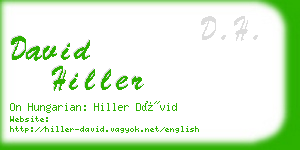 david hiller business card